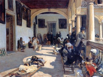  Hospital Oil Painting - Hospital at Granada John Singer Sargent